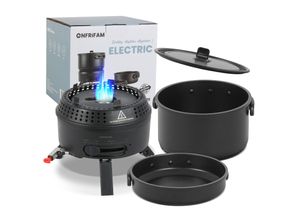 4250902905521 - ENFRIFAM Topf-Set Campingkocher Gaskocher Outdoor Kochgeschirr Tragbar Reisekocher AluminiumKombiniere 700W Elektrische und 2200W Gas 1 flammig für 2-4 Personen für Picknick Backpacking Camping Wandern 4250902905521 - ENFRIFAM Topf-Set Campingkocher Gaskocher Outdoor Kochgeschirr Tragbar Reisekocher AluminiumKombiniere 700W Elektrische und 2200W Gas 1 flammig für 2-4 Personen für Picknick Backpacking Camping Wandern