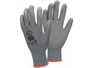 4250912484313 - Ecd Germany - 4 Paar Arbeitshandschuhe mit PU-Beschichtung Größe 7-S Grau atmungsaktiv rutschfest robust Mechanikerhandschuhe Montagehandschuhe