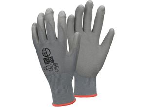 4250912484375 - 72 Paar Arbeitshandschuhe mit PU-Beschichtung Größe 7-S Grau atmungsaktiv rutschfest robust Mechanikerhandschuhe Montagehandschuhe