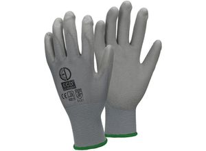 4250912484733 - 12 Paar Arbeitshandschuhe mit PU-Beschichtung Größe 11-XXL Grau atmungsaktiv rutschfest robust Mechanikerhandschuhe Montagehandschuhe