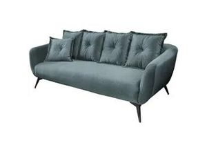 4250921807158 - 3-Sitzer-Sofa Baggio Blau Velours