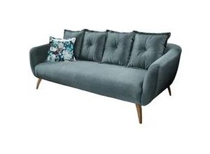 4250921807271 - 3-Sitzer-Sofa Baggio Blau Velours