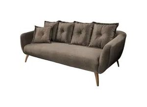 4250921807295 - 3-Sitzer-Sofa Baggio Braun Velours