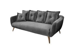 4250921807332 - 3-Sitzer-Sofa Baggio Grau Velours