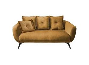 4250921807400 - 25-Sitzer-Sofa Baggio Gelb Velours