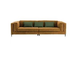 4250921815689 - 4-Sitzer-Sofa Roma Goldfarben Cord