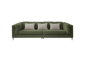 4250921815719 - 4-Sitzer-Sofa Roma Dunkelgrün Cord