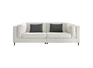 4250921815849 - 3-Sitzer-Sofa Roma Weiß Teddystoff