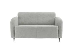 4250921816648 - 2-Sitzer-Sofa Marone Hellgrau Teddystoff