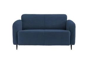 4250921816655 - 2-Sitzer-Sofa Marone Blau Teddystoff