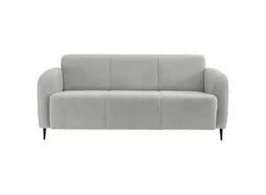 4250921816716 - 3-Sitzer-Sofa Marone Hellgrau Teddystoff