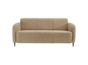 4250921816747 - 3-Sitzer-Sofa Marone Creme Teddystoff