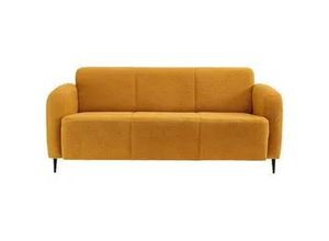 4250921816754 - 3-Sitzer-Sofa Marone Gelb Teddystoff