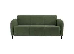 4250921816761 - 3-Sitzer-Sofa Marone Dunkelgrün Teddystoff