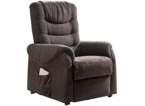 4250921824827 - Fernsehsessel Nino Dunkelbraun Nylon Struktur