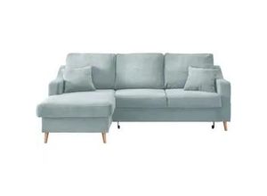 4250921834086 - Ecksofa VALENTINA Hellblau Cord