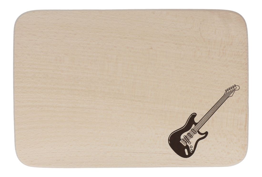 4250926757359 - Schneidbrett bedruckt Motiv E-Gitarre Chopping Board aus Buchenholz