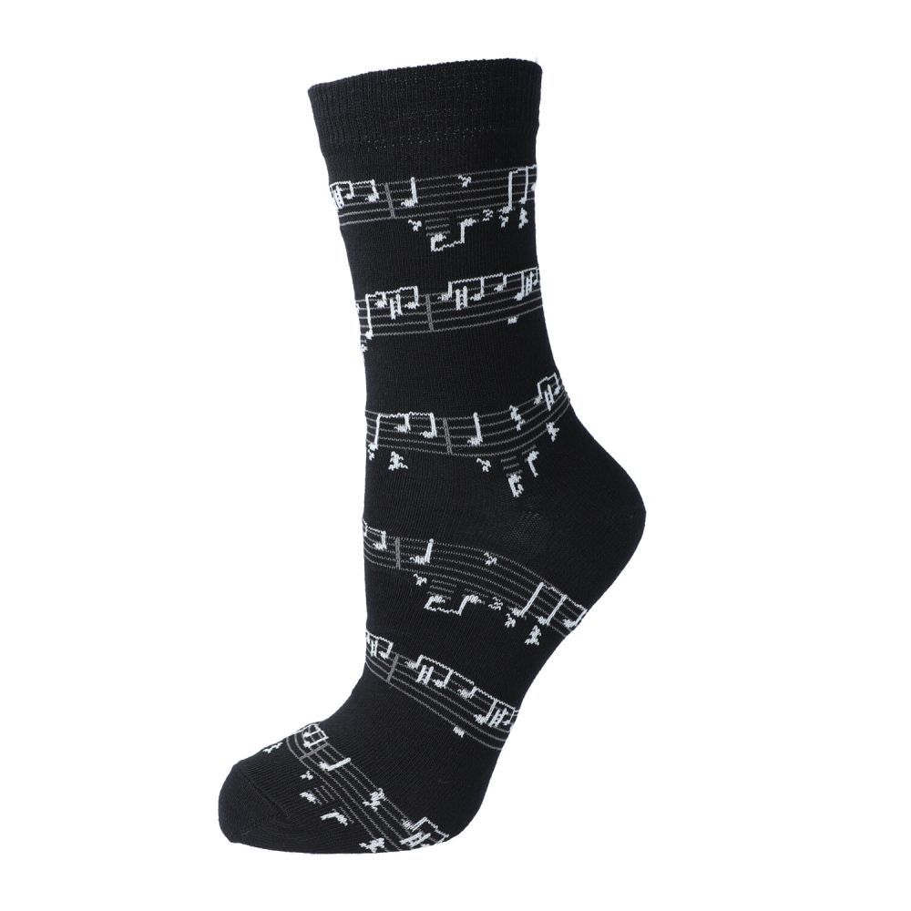 4250926781811 - Socken schwarz mit Notendruck BK 43 45 Geschenke für Musiker