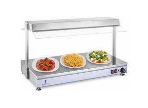 4250928641953 - Royal Catering - Warmhalteplatte Speisenwärmer Wärmetheke Buffetwärmer 2000 w 4 Halogenlampen - Silbern