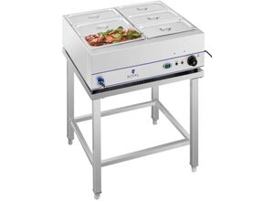 4250928641960 - Royal Catering - Bain Marie 2000 w mit Unterbau 6 1 3 gn Behälter Speisenwärmer Wasserbad lcd