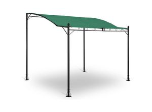 4250928672285 - - Pavillon Anbaupavillon Terrasse Pergola Vordach freistehend dunkelgrün 260x3m - Dunkelgrün