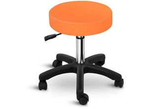 4250928683397 - - Rollhocker Bürohocker Drehhocker Praxishocker Arbeitshocker Hocker Orange - Orange