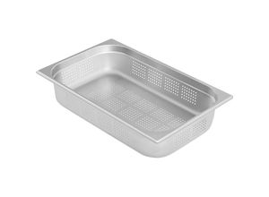 4250928690777 - Royal Catering - gn Behälter 1 1 Gastronorm Bain Marie 100 mm Volumen 14 l Edelstahl Perforiert - Silbern