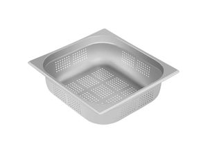 4250928690852 - Royal Catering - gn Behälter 2 3 Gastronorm Bain Marie 100 mm Volumen 8 5 l Edelstahl Perforiert - Silbern