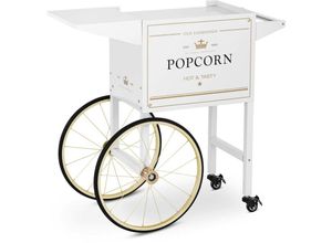 4250928692160 - Royal Catering - Popcornwagen Wagen für Popcornmaschine Popcorntrolley 2 Bremsen weiß & golden - Weiß