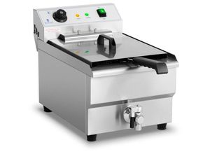 4250928698216 - Royal Catering - Fritteuse Elektro Fritteuse Edelstahl Gastronomie Ablasshahn Kaltzone 6000 w 16L