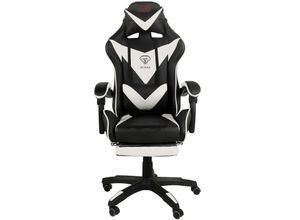 4250931565710 - Trisens - Gaming Stuhl Home Office Chair Racing Chefsessel Bürostuhl Sportsitz Büro Stuhl Schwarz Weiß