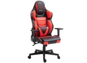 4250931567707 - Trisens - Gaming Stuhl Chair Racing Chefsessel mit Sportsitz und ergonomsichen 4D-Armlehnen Schwarz   Rot ohne Fußstütze