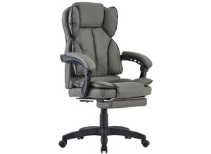 4250931575597 - Trisens - Schreibtischstuhl Bürostuhl Gamingstuhl Racing Chair Chefsessel mit Fußstütze Dunkelgrau - Schwarz