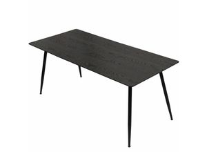 4250931576761 - Esstisch Emilia ausziehbar 120-150-180 x 80 cm 4-10 Personen Küchentisch mit Metallgestell für Küche Esszimmer Holz Optik