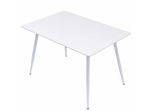 4250931576778 - Esstisch Emilia ausziehbar 120-150-180 x 80 cm 4-10 Personen Küchentisch mit Metallgestell für Küche Esszimmer Holz Optik