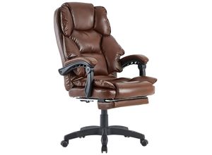 4250931576990 - Trisens - Schreibtischstuhl Bürostuhl Gamingstuhl Racing Chair Chefsessel mit Fußstütze Dunkelbraun