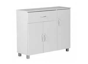 4250950212060 - Design Sideboard sete 90 x 75 x 30 cm Schränkchen mit 1 Schublade 3 Türen Moderne Schlafzimmer Kommode Anrichte Esszimmer Schmaler Schuhschrank