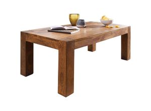 4250950212657 - Couchtisch patan 110 x 60 x 40 cm Holz Massiv Massiver Wohnzimmertisch Rechteckig Braun Beistelltisch Massivholz Design Holztisch Wohnzimmer