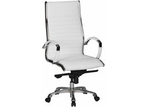 4250950215887 - Finebuy - salzburg 1 Bürostuhl Echtleder Schreibtischstuhl ergonomisch Chefsessel elegant Drehstuhl