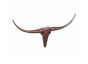 4250950218710 - Finebuy - Deko Geweih Bull m FB37860 Bronze 100 cm Aluminium Design Hörner Wanddekoration Stierkopf Horn Modern Wandskulptur Geweih-Jagdtrophäe