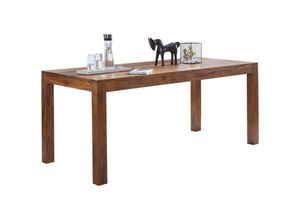 4250950219458 - Esstisch Massivholz Sheesham Esszimmer-Tisch Holztisch Design Küchentisch Landhaus-Stil braun Größe wählbar