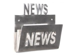 4250950225930 - Deko Prospekthalter NEWS für die Wand Design Zeitungshalter News Zeitschriftenhalter aus Aluminium F