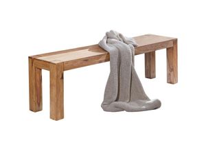 4250950228870 - Esszimmer Sitzbank Massiv-Holz Akazie Holz-Bank Natur-Produkt Küchenbank im Landhaus-Stil Größe wählbar - Finebuy