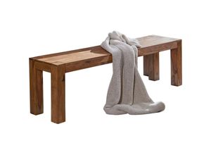 4250950228900 - Esszimmer Sitzbank Massiv-Holz Sheesham 180 x 45 x 35 cm Holz-Bank Natur-Produkt Küchenbank im Landhaus-Stil - Finebuy