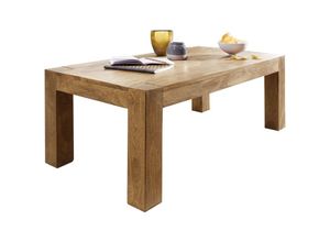 4250950231481 - Couchtisch patan 110 x 60 x 40 cm Holz Massiv Massiver Wohnzimmertisch Rechteckig Braun Beistelltisch Massivholz Design Holztisch Wohnzimmer