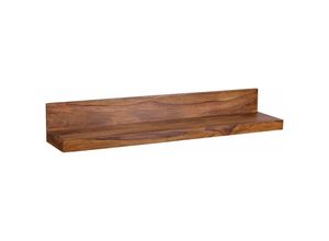 4250950231511 - Wandregal Massivholz Sheesham Holzregal Landhausstil Hängeregal Wandboard Naturprodukt Regal Größe wählbar - Finebuy