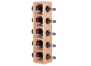 4250950233706 - WOHNLING Weinregal Massiv-Holz Akazie Flaschen-Regal Wandmontage für 5 Flaschen Holzregal modern mit