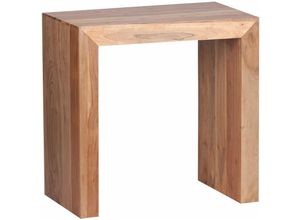 4250950234307 - Beistelltisch Massivholz 60 x 35 cm Wohnzimmertisch Design braun Landhausstil Couchtisch Farbe wählbar - Finebuy