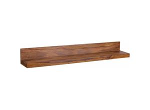 4250950235014 - Wandregal Massivholz Sheesham Holzregal Landhausstil Hängeregal Wandboard Naturprodukt Regal Größe wählbar - Finebuy