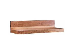 4250950235120 - Wandregal Massivholz Akazie Holzregal Landhausstil Hängeregal Wandboard Naturprodukt Regal Größe wählbar - Finebuy